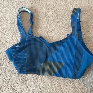 Brooks Blue Patterned Sports Bra